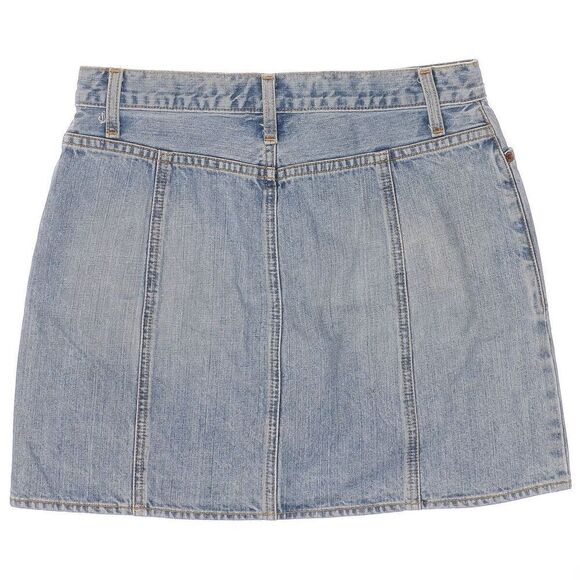 Gap Denim Skirt Womens Size 2 A-Line Pockets Medium Blue Cotton Measures 27 x 15 - Picture 3 of 8